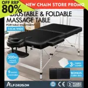 ALFORDSON Portable Massage Table 2 Fold 55cm Foldable Bed Desk Aluminium Lift Up