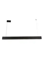Cedar 1.5m LED Colour-Shifting Pendant in Ribbed Black Wood