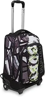 [Mitama] DR.Trolley School Trolley #BDBF - SPARAY, Black - Waterproof Double Compartment Backpack - Retractable Shoulder Straps - Child Travel Trolley, Hand Luggage, Black, Taglia unica, Modern, Black,