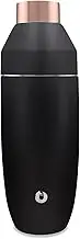 SNOWFOX Premium Vacuum Insulated Stainless Steel Cocktail Shaker, Home Bar Accessories, Elegant Drink Mixer, Leak, Proof Lid with Jigger & Built, in Strainer, Black/Gold, 22oz.