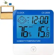 Indoor Thermo-Hygrometer - Compact Indoor Climate Monitor | Room Thermometer, Intelligent Digital Thermometer with Large LCD Display and Eye Protection Backlight for Indoor/Outdoor