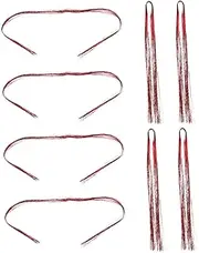 Ipetboom Hair Braiding Ropes Set 8pcs Braiding Hair Wraps Holographic Styling Strings for Women