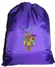 Christmas Shopping / Book Bag | Santa Sack | Rudolph Presents | 1st Name FREE
