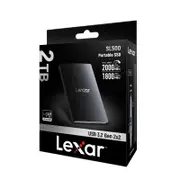 Lexar SL500 Portable SSD Up to 2000MB/s Read and 1800MB/s Write, 2TB, Black