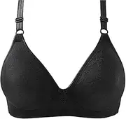 [Generic] High Support Bras for Women Adjustable Strap Full Coverage Up Bras Comfortable No Underwire Wireless Bras Running Girl Sports Bra