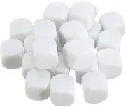TOYANDONA 30pcs 16mm Square Blocks Dice Shiny Side for DIY Funny Dice Game Blank Dice
