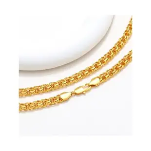 首飾歐美時尚粗款項鏈鍍24K金色合金鍍金男士項鏈