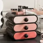 Divided Drawer Type Cosmetics Storage Box Cosmetics Storage Rack Vanity