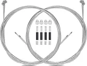 4PCS Premium Bike Brake Cable Set,Universal Standard Bicycle Brake Cable, Professional Bicycle Brake line For Front and Rear Mountain MTB or Road Bikes,include Free Cable Cap End Crimps accessories 2M