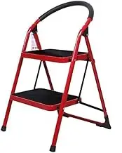 2/3/4/5 Ladder Stool Thickened and Widened Family Ladder Household Indoor Multifunctional Folding Ladder(Red,Small)