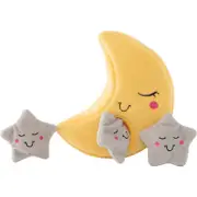 ZippyPaws Zippy Burrow Moon and Stars Interactive Squeaker Dog Toy