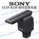 SONY ECM-B1M 指向型 麥克風 低雜訊優質音效 有效濾波 公司貨【中壢NOVA-水世界】【跨店APP下單最高20%點數回饋】