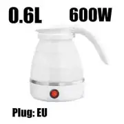 0.6L Mini Folding Electric Kettle Portable Water Heater 600W Silicone Leakproof