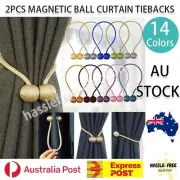 2PCS Magnetic Ball Curtain Tiebacks Tie Backs Ball Holder Hooks Home Clothing