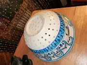 Lovely HAND Painted Ceramic Berry Strainer/ Colander LQQK