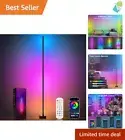 Multicolor LED Corner Lamp with Remote - Music Sync & Timer for Modern Spaces