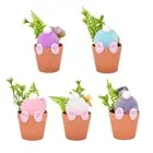 Mini Artificial Rabbit Potted Plant Easter Party Supplies