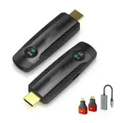 Wireless HDMI Transmitter and Receiver 100m 1080P Output Plug Play Wireless Extender Kit for Video Streaming from PC,Laptop,STB to TV,Projector,Monitor