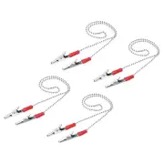 Napkin Chains, 18" 4Pcs Alloy Neck Bib Holder Chain Sun Hat Strap Lanyard, Red