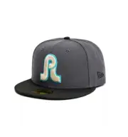 Pretty Lights x Jiberish New Era 5950 Fitted Hat Graphite Black Size 7 1/4