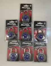 Master Lock Purple Combination Lock (Lot Of Seven)