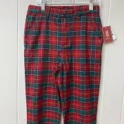 NEW GYMBOREE GIRLS RED & GREEN PLAID / HOLIDAY PANTS Sz 10