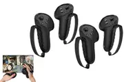 4pcs Controller Grips Protector Cover VR Touch Protector Accessories Compatible with Meta Quest 3-Black
