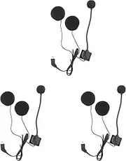 Mellisso 3X Motorcycle Helmet Bluetooth Headset Microphone Speaker Headset Accessories for Half-Helmet