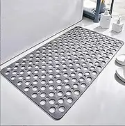 Non Slip Bath Mat Shower Mats Anti Mould for Bathroom and Bathtub 75 x 43 cm Shower Mat with Large Suction Cup Antibacterial Rubber Bathtub Mat with Drain Holes