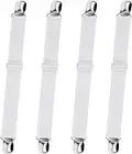 Bed Sheet Fasteners 4pcs Adjustable Elastic Sheet Straps Heavy Duty Bed Sheet Gr