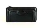 MIMCO SATELITE 3/4 ZIP AROUND LEATHER WALLET IN BLACK BNWT RRP$169