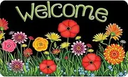 [ASHLEY PRODUCTIONS] The Original Fun Mat, Welcome Mat, 18" x 30", Wildflowers Welcome