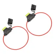 2 Pcs Inline Fuse Holder DC 32V 16 AWG Waterproof Blade Fuse Holder w 20A Fuse