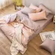 戀家小舖 台灣製床包 單人床包 床單 四件組 可可粉 100%精梳棉 床包枕套 床包被套組 兩用被套 撞色系列 素色