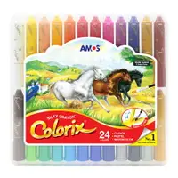在飛比找樂天市場購物網優惠-AMOS 阿摩斯 韓國原裝 24色 粗款 神奇水蠟筆 /組 