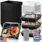 Suclain 402 pcs Charcuterie Boxes with window cookie boxes with Clear Lids an
