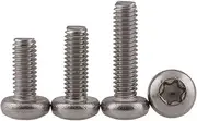 10/15/25pcs M3*4/5/6/8/10/12/16mm 304 Stainless Steel Round Head/Head Plum Screw,GB2672 Anti-Theft Screws(12mm15PCS)