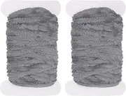uxcell Chenille Fly Tying Total 10 M, 2 Pack Rayon Chenille Fly Tying Materials Line Fly Thread Supplies for Making Fishing Hook Jig Making Fly Patterns Fly Fishing, Gray
