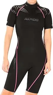 Rapido Equator Boutique Collection Womens Wetsuit Superior Flex Stretch Neoprene Wetsuit for Women | Premium 2 mm Shorty Wetsuit Womens | Traje De Neopreno para Mujer