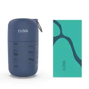 Large Double-sided Fleece Bath Towel - Quick-drying Navy