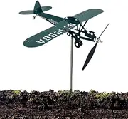 Airplane Weather Vane,Handmade Airplane Wind Vane | Metal Aircraft Sculpture Pinwheel Spinner Decoration for Patio Yard Garden Flight Lovers
