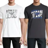 在飛比找momo購物網優惠-【ARMANI JEANS】男生 短袖T恤 經典GA老鷹 漸