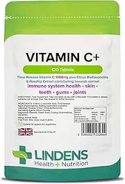 Lindens Vitamin C 1000mg 3-PACK 360 Tablets w/Rosehip Bioflavonoids Supplement