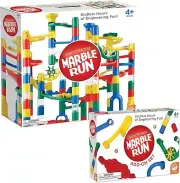 MindWare Marble Run and Add-on Set 120+ Piece Building Set for Kids Plus Over
