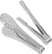 Cabilock 6pcs Stainless Steel Kitchen Tongs Small Serving Tongs and Mini Ice Tongs Set for Buffet Appetizers Tea Coffee Wedding Bar 5inch