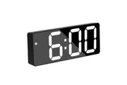 Vibe Geeks Acrylic/mirror Voice Control Snooze Electronic Led Digital Alarm Clock - Powered by Battery