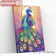 Paint By Numbers Kit Peacock Animal Canvas Wall DIY Framed Oil Beginner Home Art