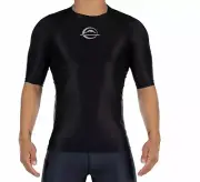 Fuji Sports Baseline IBJJF Ranked BJJ Jiu Jitsu ShortSleeve SS Rashguard - Black