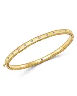 Roberto Coin 18K Yellow Gold Princess Diamond Hinged Bangle Bracelet