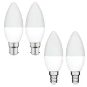 4w LED B22, E27 Candle Globe Warm White 3000k, Daylight 5700k Dimmable